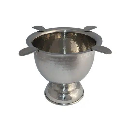 TALL Ashtray Hammered Stainless Steel